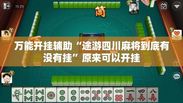 万能开挂辅助“途游四川麻将到底有没有挂”原来可以开挂