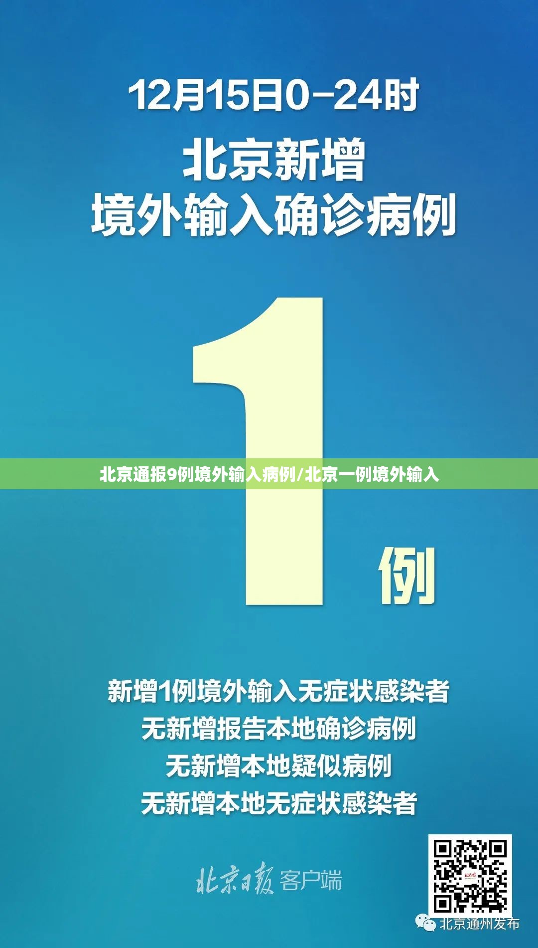 北京通报9例境外输入病例/北京一例境外输入 北京通报9例境外输入病例/北京一例境外输入