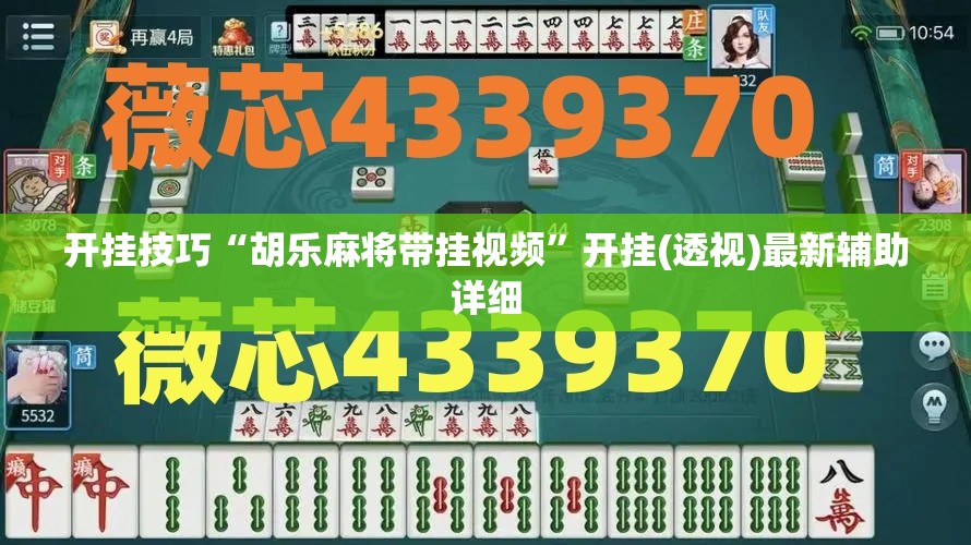 开挂技巧“胡乐麻将带挂视频	”开挂(透视)最新辅助详细