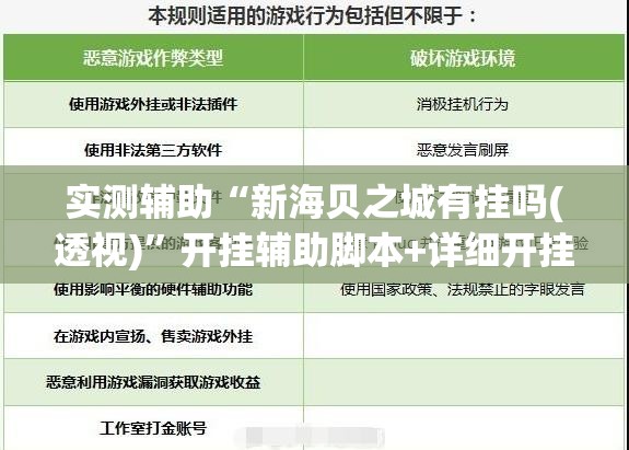 实测辅助“新海贝之城有挂吗(透视)	”开挂辅助脚本+详细开挂安装教程