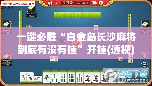 一键必胜“白金岛长沙麻将到底有没有挂”开挂(透视)辅助神器