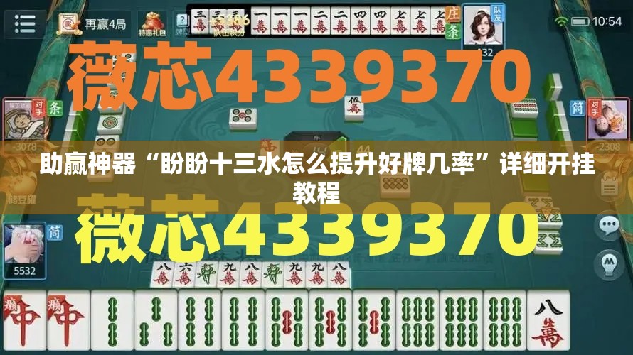 助赢神器“盼盼十三水怎么提升好牌几率	”详细开挂教程