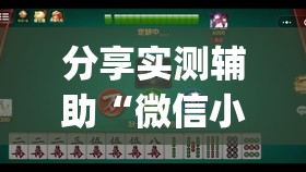 分享实测辅助“微信小程序微乐安徽麻将到底有没有挂”(透视)其实确实有挂