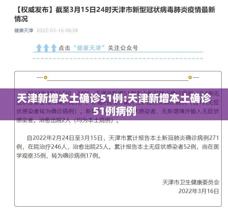 天津新增本土确诊51例:天津新增本土确诊51例病例 天津新增本土确诊51例:天津新增本土确诊51例病例