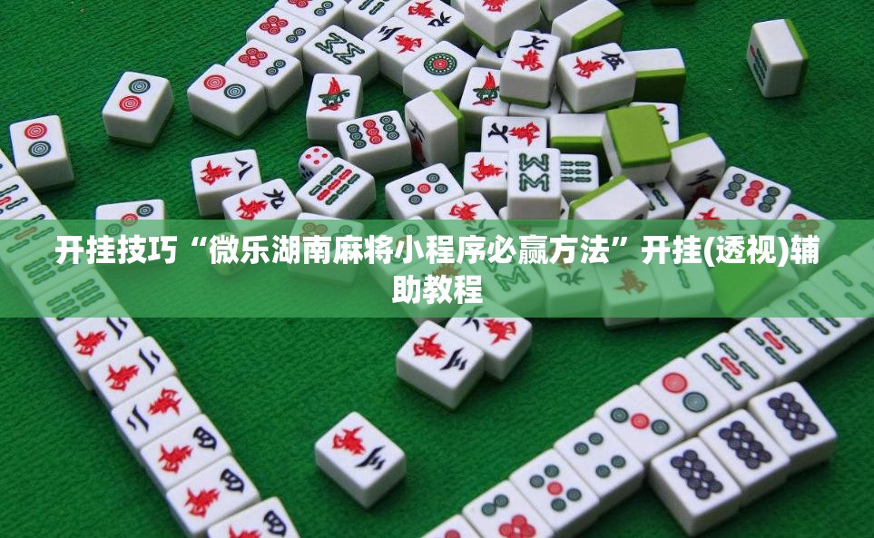开挂技巧“微乐湖南麻将小程序必赢方法”开挂(透视)辅助教程