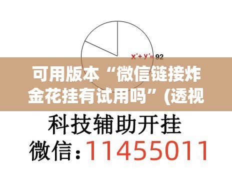 可用版本“微信链接炸金花挂有试用吗	”(透视)其实确实有挂