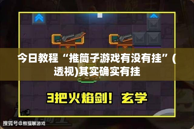 今日教程“推筒子游戏有没有挂”(透视)其实确实有挂