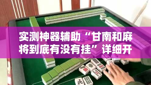 实测神器辅助“甘南和麻将到底有没有挂”详细开挂教程
