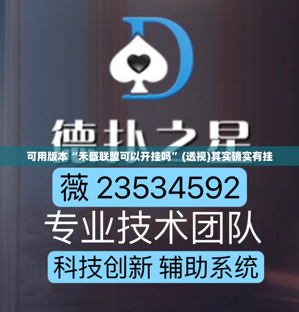 可用版本“禾盛联盟可以开挂吗”(透视)其实确实有挂