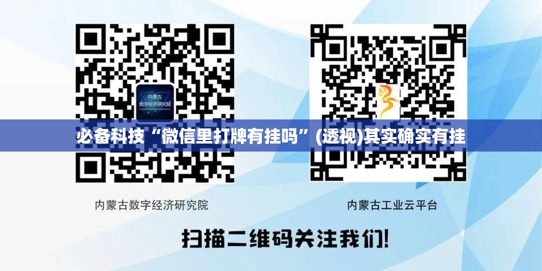 必备科技“微信里打牌有挂吗”(透视)其实确实有挂