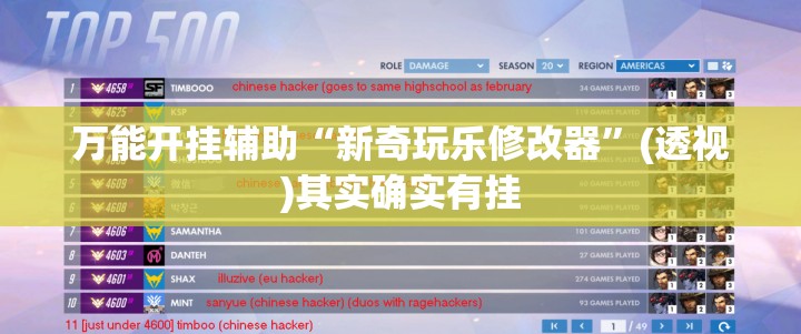 万能开挂辅助“新奇玩乐修改器”(透视)其实确实有挂