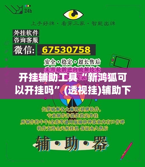 开挂辅助工具“新鸿狐可以开挂吗”(透视挂)辅助下载教程
