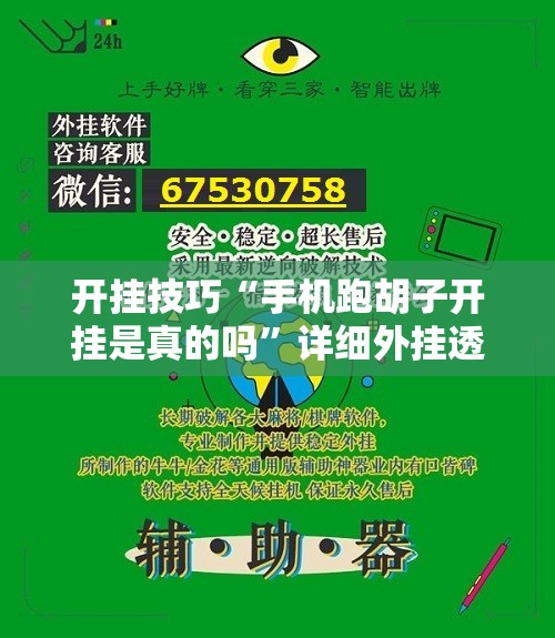 开挂技巧“手机跑胡子开挂是真的吗	”详细外挂透视辅助软件教程