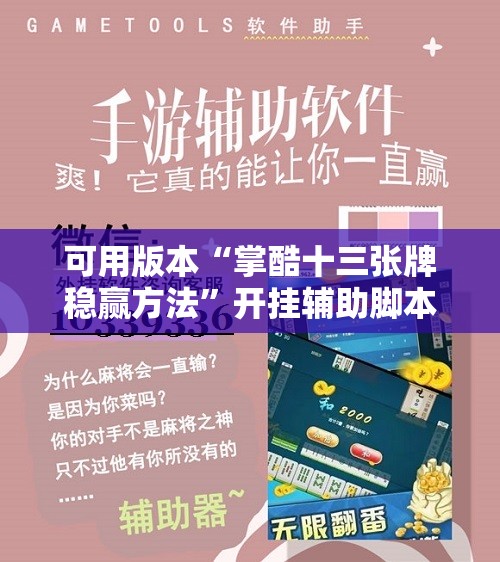可用版本“掌酷十三张牌稳赢方法”开挂辅助脚本+详细开挂安装教程