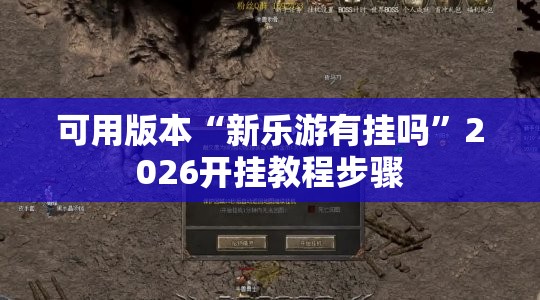 可用版本“新乐游有挂吗”2026开挂教程步骤