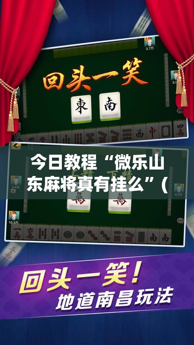 今日教程“微乐山东麻将真有挂么	”(透视)其实确实有挂