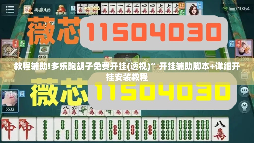 教程辅助!多乐跑胡子免费开挂(透视)”开挂辅助脚本+详细开挂安装教程