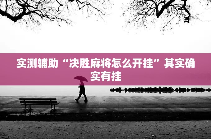 实测辅助“决胜麻将怎么开挂”其实确实有挂