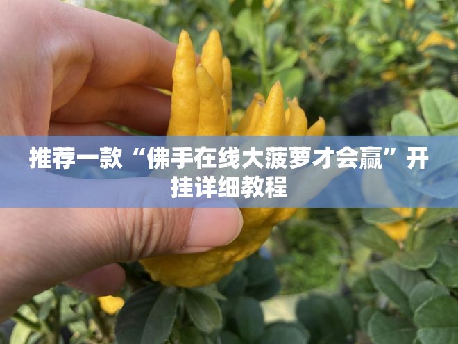 推荐一款“佛手在线大菠萝才会赢”开挂详细教程