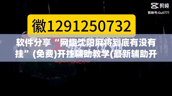 软件分享“网趣沈阳麻将到底有没有挂”(免费)开挂辅助教学(最新辅助开挂教程)
