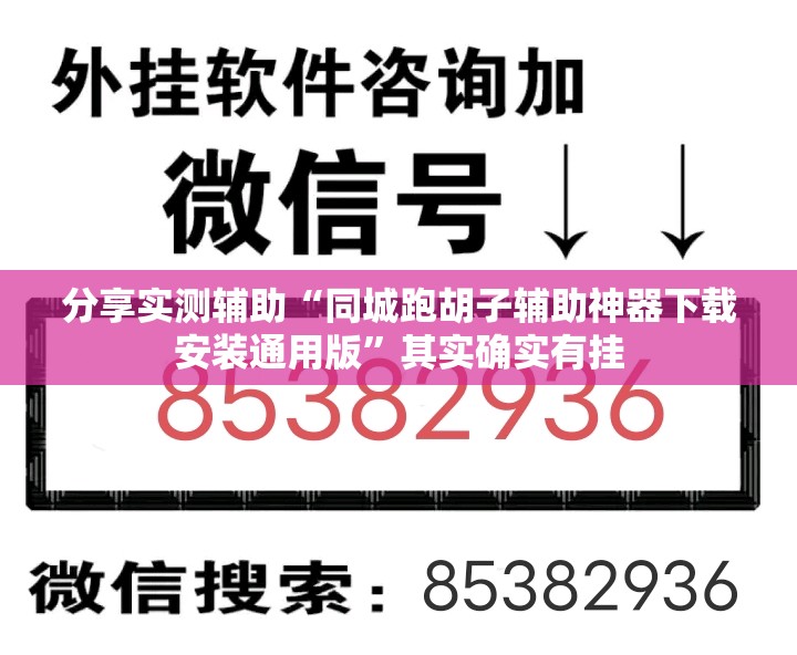 分享实测辅助“同城跑胡子辅助神器下载安装通用版”其实确实有挂