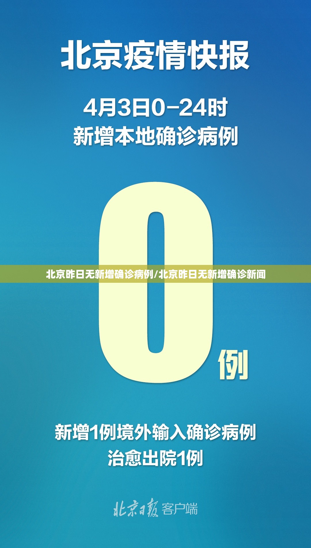 北京昨日无新增确诊病例/北京昨日无新增确诊新闻 北京昨日无新增确诊病例/北京昨日无新增确诊新闻