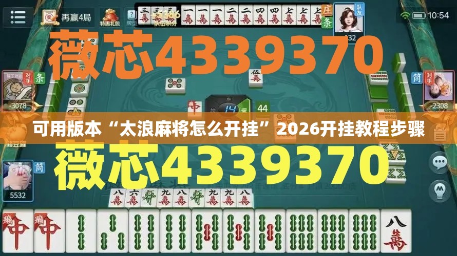 可用版本“太浪麻将怎么开挂	”2026开挂教程步骤