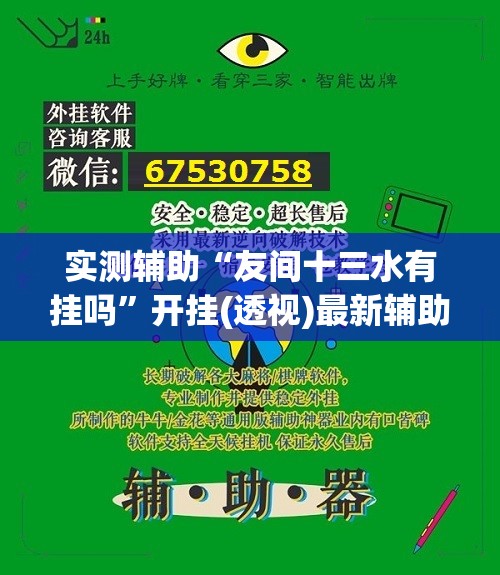 实测辅助“友间十三水有挂吗	”开挂(透视)最新辅助详细