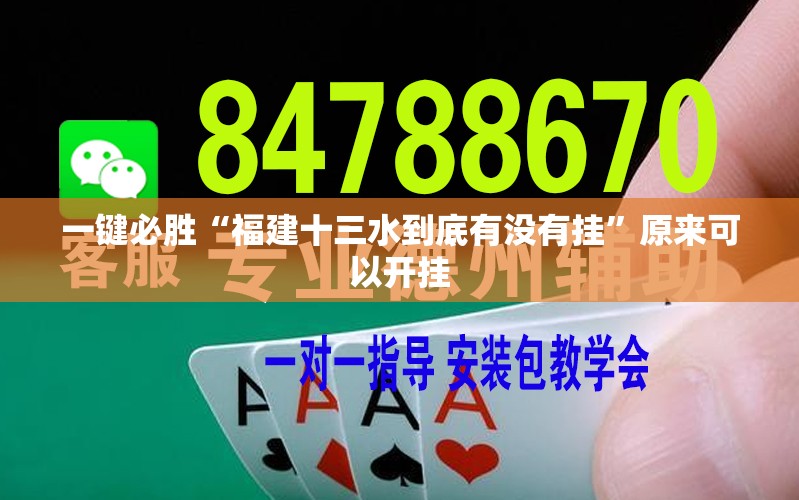 一键必胜“福建十三水到底有没有挂”原来可以开挂