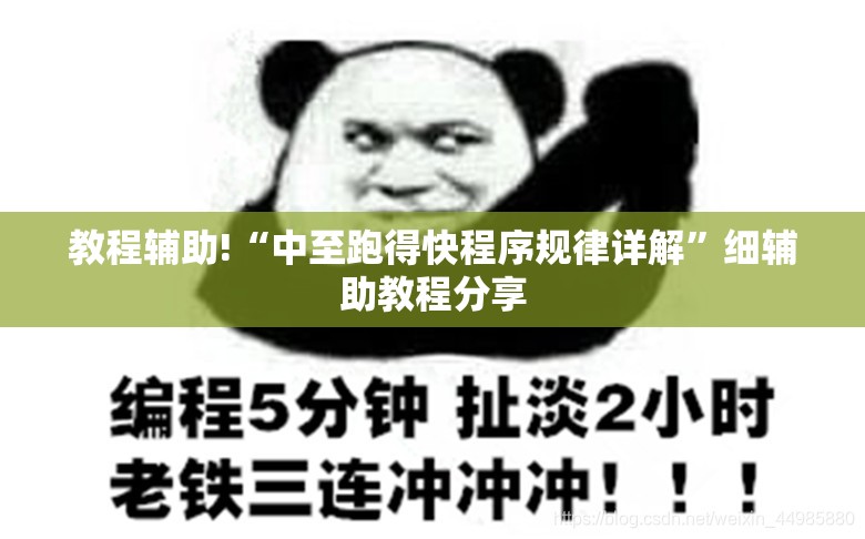 教程辅助!“中至跑得快程序规律详解”细辅助教程分享