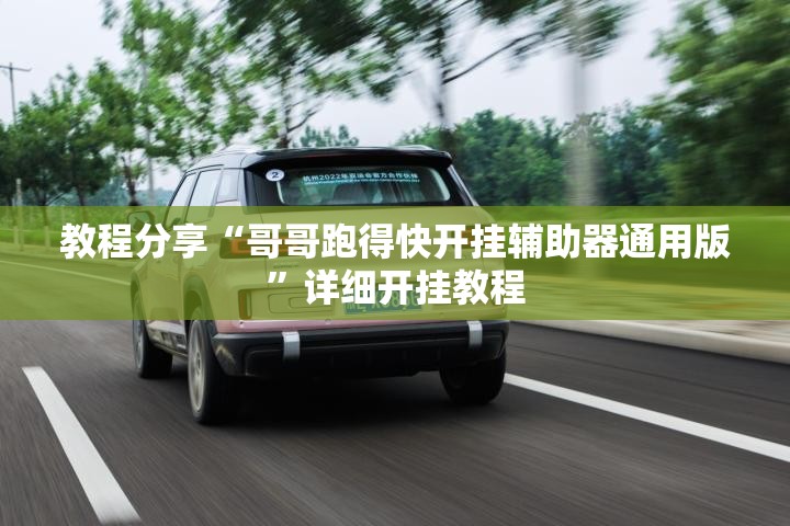 教程分享“哥哥跑得快开挂辅助器通用版”详细开挂教程