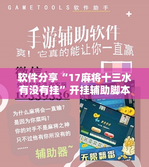 软件分享“17麻将十三水有没有挂”开挂辅助脚本+详细开挂安装教程