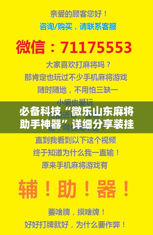 必备科技“微乐山东麻将助手神器”详细分享装挂步骤