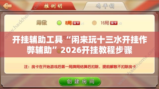 开挂辅助工具“闲来玩十三水开挂作弊辅助”2026开挂教程步骤