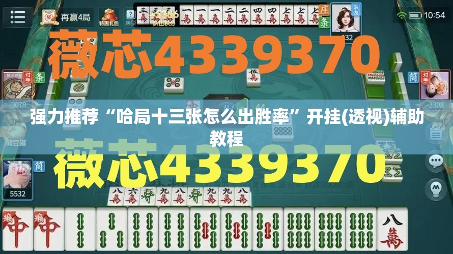 强力推荐“哈局十三张怎么出胜率”开挂(透视)辅助教程