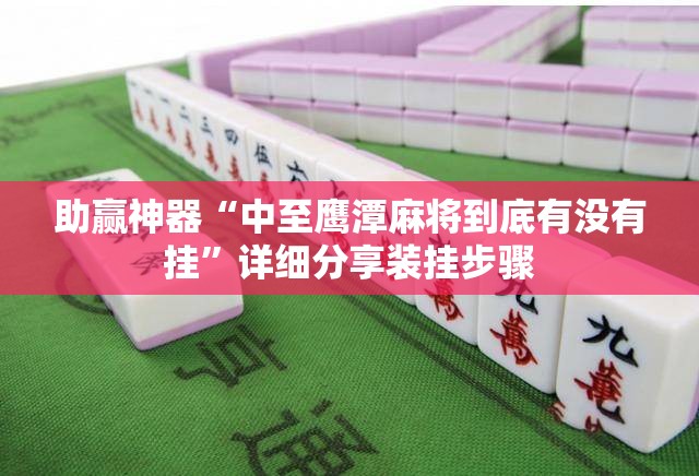 助赢神器“中至鹰潭麻将到底有没有挂”详细分享装挂步骤