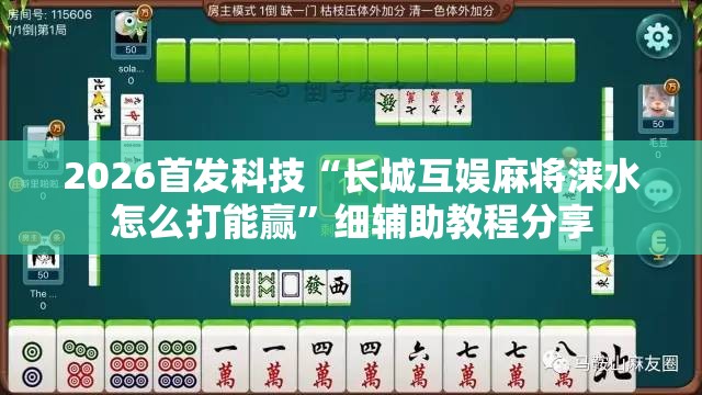 2026首发科技“长城互娱麻将涞水怎么打能赢”细辅助教程分享