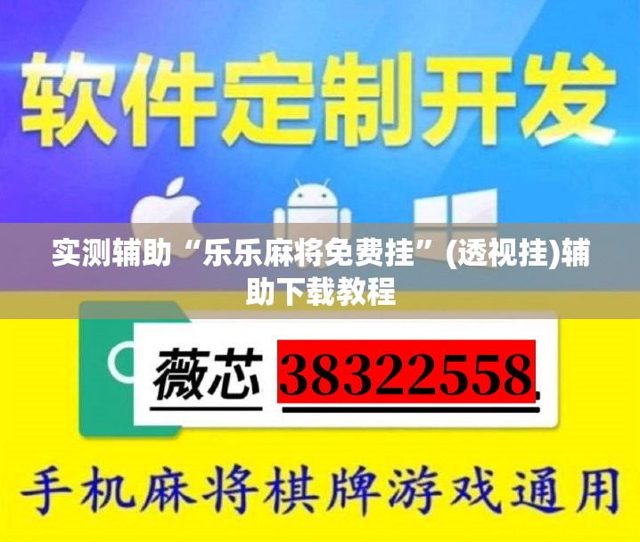 实测辅助“乐乐麻将免费挂”(透视挂)辅助下载教程
