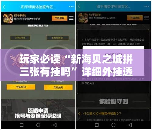 玩家必读“新海贝之城拼三张有挂吗”详细外挂透视辅助软件教程