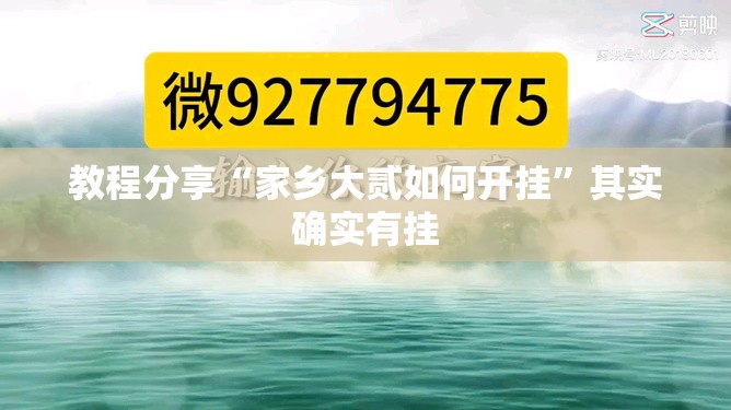 教程分享“家乡大贰如何开挂”其实确实有挂