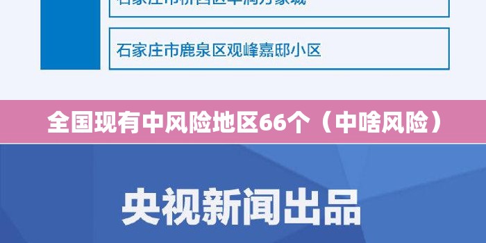 全国现有中风险地区66个(中啥风险) 全国现有中风险地区66个(中啥风险)