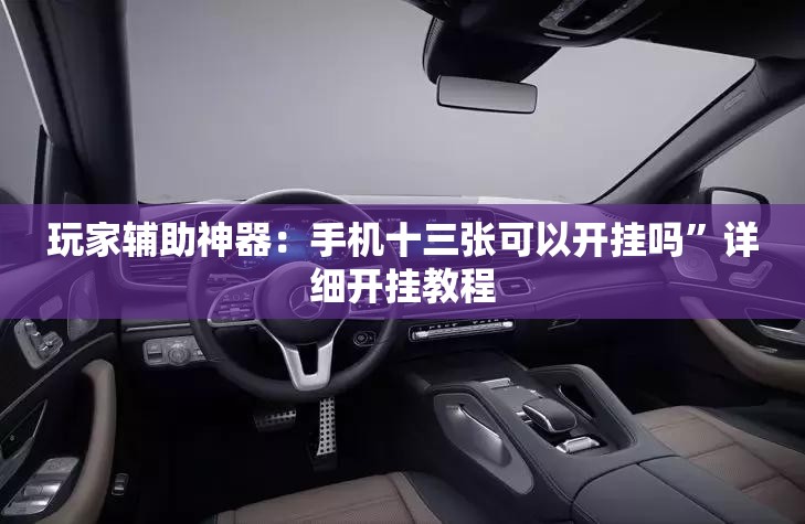 玩家辅助神器：手机十三张可以开挂吗”详细开挂教程