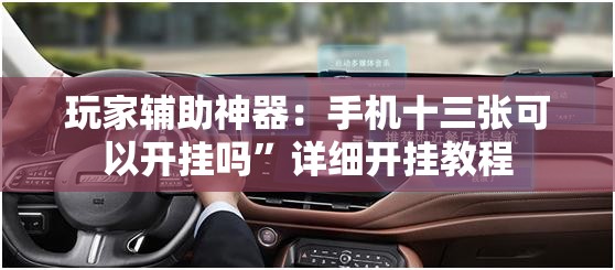 玩家辅助神器：手机十三张可以开挂吗	”详细开挂教程