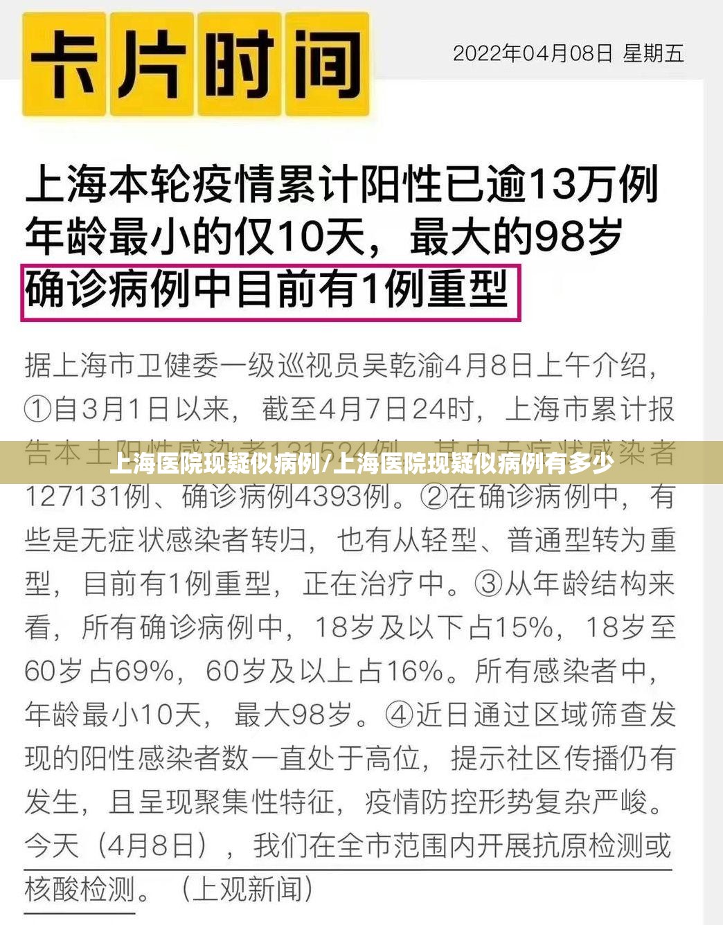 上海医院现疑似病例/上海医院现疑似病例有多少 上海医院现疑似病例/上海医院现疑似病例有多少