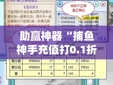 助赢神器“捕鱼神手充值打0.1折充值	”开挂(透视)辅助教程