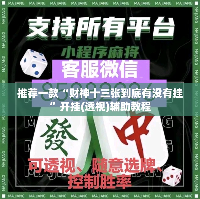 推荐一款“财神十三张到底有没有挂”开挂(透视)辅助教程