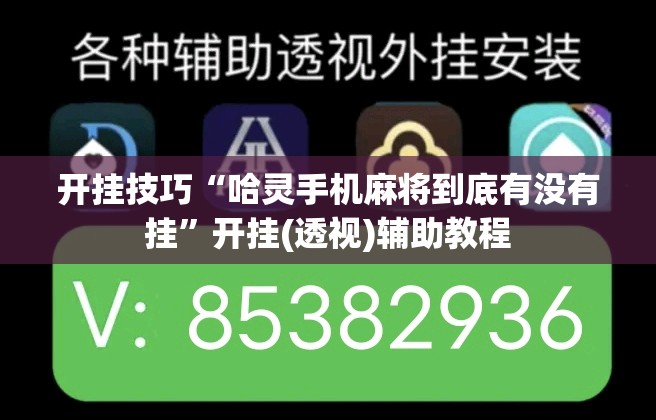开挂技巧“哈灵手机麻将到底有没有挂	”开挂(透视)辅助教程