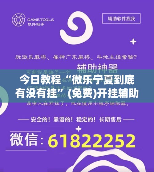 今日教程“微乐宁夏到底有没有挂”(免费)开挂辅助教学(最新辅助开挂教程)