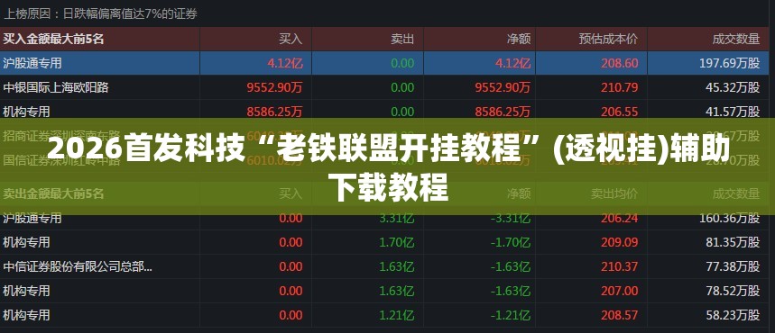2026首发科技“老铁联盟开挂教程”(透视挂)辅助下载教程
