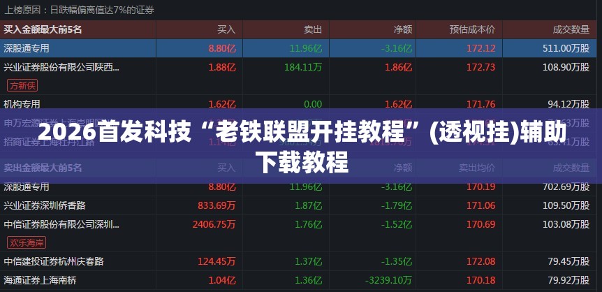 2026首发科技“老铁联盟开挂教程”(透视挂)辅助下载教程